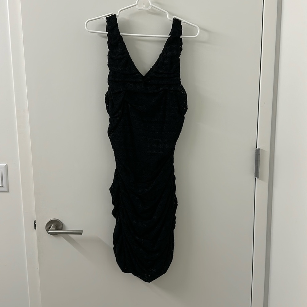 Express, black lace, mini dress, size L